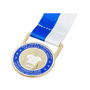 Medalla Deportiva Personalizada en 3D con Relieve Esmaltado, Medallón de Metal con Cinta, Logotipo Personalizado, Fabricante Mayorista - Product Image 1