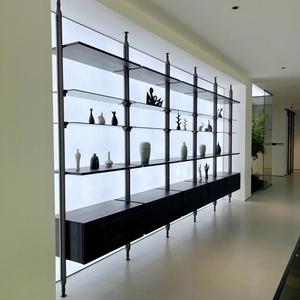 Modern Luxury Eco-friendly Living Room Side <strong>Cabinet</strong> Panel Design <strong>Grey</strong> Wooden Decorative <strong>Display</strong> <strong>Cabinet</strong> for Home Hospital Hotel - Product Image 2