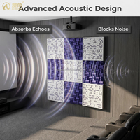 Ensemble d'absorption acoustique 3D hautement efficace, réduisant l'écho, échantillons personnalisés, options de couleurs disponibles, panneaux acoustiques muraux