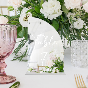 Numéros de table en acrylique élégants, personnalisables, ensemble de table pour mariages, fêtes, cartes de nom de table, décoration de réception - Product Image 3