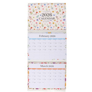 Customize Company Advertise Publicity 2026-2027 Monthly 3-month Planning Calendar 3 Fold Wall Calendar