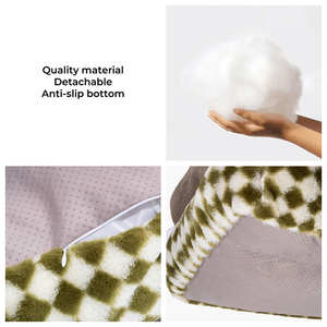 Großhandel Retro Kariertes Haustier-Sofa <span class=keywords><strong>Vintage</strong></span>-Design mit Waschbarem Abnehmbarem Bezug Rutschfestes Luxusbett für Hunde und Katzen - Product Image 5