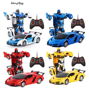 KYK Juguetes Para Ninos <span class=keywords><strong>2023</strong></span> télécommande voiture Transformation à un bouton Radio véhicule voiture Robots jouet pour enfants - Product Image 6