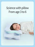 Oreiller ergonomique en mousse à mémoire de forme pour soulager les douleurs cervicales, design orthopédique, confortable pour dormir, forme papillon, housse lavable et écologique