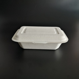 Desechable contenedor de alimentos de caña de azúcar caja de embalaje vajilla Biodegradable - Product Image 4