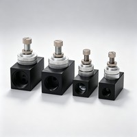 Vanne de régulation unidirectionnelle RE-020304 1/4 po en aluminium avec noyau en cuivre pour le contrôle du débit d'eau et d'air