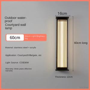 Lámpara de pared LED impermeable para exteriores, para patio, garaje, porche, balcón, villa, jardín, con diseño de rayas, luz de paso para exteriores - Product Image 6