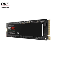 Hard Drive Berkinerja Tinggi 990 PRO, M.2 2280 NVMe PCIe 4.0, 1TB, 2TB, 4TB Solid State Drive, Dengan Heatsink, untuk PS5 & PC Game C