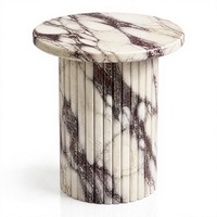 Table d'appoint en marbre Calacatta Viola