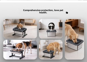 Comedero Elevado para Perros Grandes, Altura Ajustable, Diseño Duradero, Antiderrames, Antideslizante, Ecológico, de Acero Inoxidable, Impermeable - Product Image 2