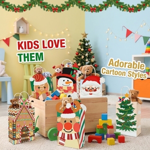 <span class=keywords><strong>Bolsas</strong></span> <span class=keywords><strong>de</strong></span> <span class=keywords><strong>Papel</strong></span> Ecológicas para Regalos <span class=keywords><strong>de</strong></span> Navidad con Asas <span class=keywords><strong>de</strong></span> <span class=keywords><strong>Papel</strong></span>, Diseño 3D <span class=keywords><strong>de</strong></span> Dibujos Animados, Bolsa <span class=keywords><strong>de</strong></span> Regalo para Dulces, Galletas, Compras y Empaque - Product Image 4