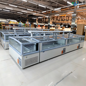 <span class=keywords><strong>Congélateur</strong></span> commercial combiné pour supermarché, à dégivrage automatique, avec îlot de présentation et tiroirs de rangement – Meilleures ventes - Product Image 4