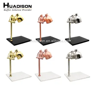 Huadison restaurant hotel supplies food warmer lamp 5 star hotel buffet food heat lamp with marble pan