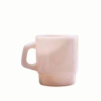 Mug en verre avec logo personnalisé, écologique, durable, résistant à la chaleur, tasse à café avec design en porcelaine de jade, empilable, personnalisation