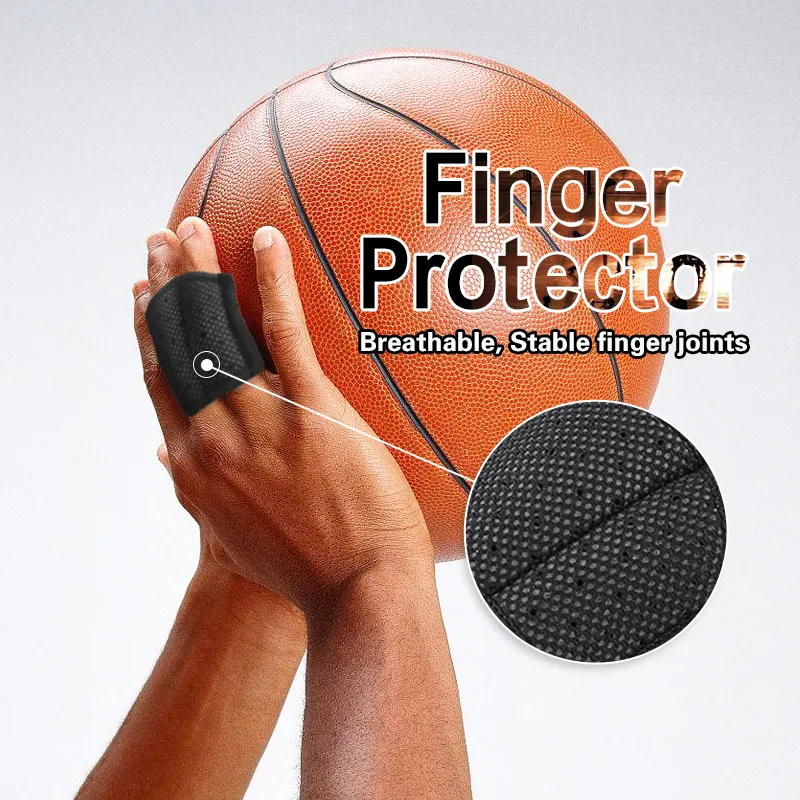 Best Selling Compressie Basketbal Knit Vinger Ondersteuning Nylon Vinger Sleeve Vinger Zweetbandjes