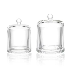Tùy chỉnh Thời trang nến nhỏ Jar thủy tinh với chuông vàng trong suốt thời trang người giữ ngọn nến và đèn lồng có nắp đậy phong cách - Product Image 2