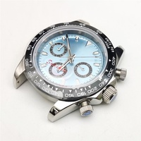 Accessoires de modification, kit de boîtier de montre VK63, saphir, acier inoxydable, lunette en céramique, coque plaquée or