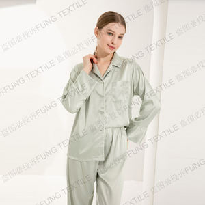 Fung 6001 Ingrosso di Fabbrica <span class=keywords><strong>Pigiama</strong></span> <span class=keywords><strong>Lungo</strong></span> da Donna <span class=keywords><strong>in</strong></span> <span class=keywords><strong>Raso</strong></span> Regalo per Sposa e Damigelle - Product Image 4