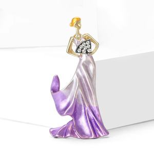 เข็มกลัดรูปพัดพับสามมิติ ดีไซน์ทันสมัย วัสดุโลหะผสมเคลือบน้ำมัน สำหรับตกแต่งเสื้อโค้ท เสื้อคลุม และปกเสื้อ - Product Image 3