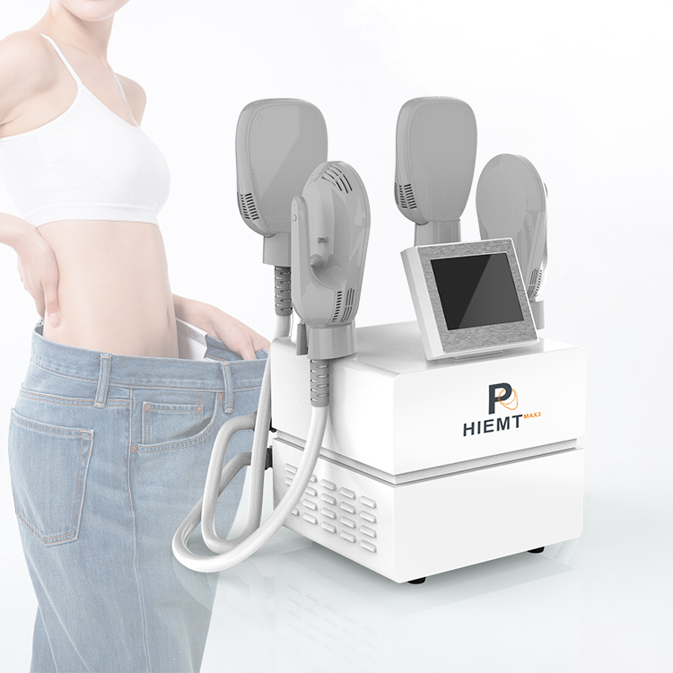 Nuevo diseño 2022 Hiemt MAX3 Serie 4 Mangos EMS Estimulador Muscular Máquina Electromagnética para Esculpir el Cuerpo Máquina de Adelgazamiento por Vacío