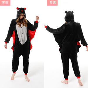 <span class=keywords><strong>Combinaison</strong></span> en flanelle noire pour femme, <span class=keywords><strong>combinaison</strong></span> à capuche avec appliques - Product Image 5