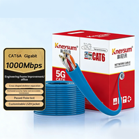 Câble Ethernet Kneysum CAT6 CAT6A non blindé, fil d'aluminium haute conductivité, POE, large bande, pour réseau domestique et professionnel, 23AWG