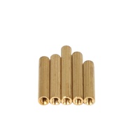 Entretoise ronde femelle en laiton, filetée, moletée, personnalisée, marque Tengri, M3-M10, partiellement filetée