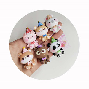 Nuevos Accesorios para el Cabello con Forma <span class=keywords><strong>de</strong></span> Animales <span class=keywords><strong>de</strong></span> Dibujos Animados, Osito, Panda, Cerdo, Perro, Conejo, Resina, para Álbumes <span class=keywords><strong>de</strong></span> Recortes, Manualidades, Joyería, Regalo para Niños - Product Image 1