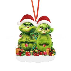 Ornement de Noël lumineux personnalisable en PVC, motif <span class=keywords><strong>Grinch</strong></span> couple, étanche, pour arbre, décoration de maison pour fans de films - Product Image 4
