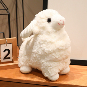 Adorable Peluche Mouton de Simulation, Poupée Agneau en Velours de Laine d'Alpaga, Rembourrée en Coton PP, Coussin de Lit - Product Image 4