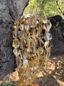 A A A+ citrine Faceted Nugget <b>Beads</b> 8’ - Product Image 2