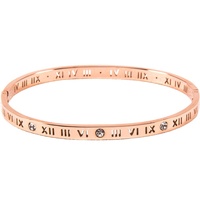 Bracelet en acier titane, élégant et original, les lettres romaines ne se décolorent pas. Bracelet pour femme, style homme