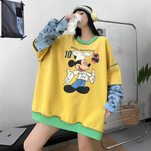 <span class=keywords><strong>Felpa</strong></span> autunno finta manica lunga Cartoon stampa <span class=keywords><strong>Mickey</strong></span> Anti-Pilling da donna 2025 nuovo 0489 Top Plus Size ampio - Product Image 4