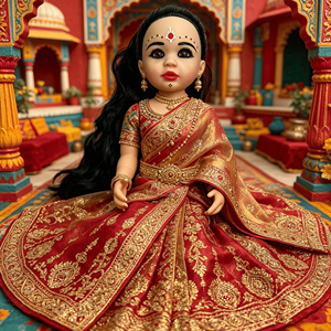 Hinduism Lord Radha Krishna Vinyl <strong>Doll</strong> Fine Craft <strong>Indian</strong> Culture Collectible Ornament <strong>Doll</strong> - Product Image 3