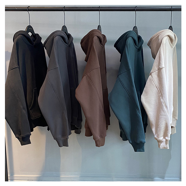 OEM High Quality 400gsm 52%Cotton 48%Polyester Hoody Heavyweight Streetwear Fleece Oversized Plus Size Mens Boxy Custom Hoodies