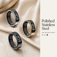 Bague connectée de suivi de santé R11C avec écran numérique, étui de chargement, moniteur de fréquence cardiaque et de sommeil, tracker d'activité pour hommes et femmes