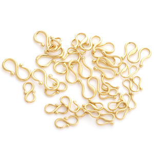 10 adet/torba 18K gerçek altın kaplama S <span class=keywords><strong>M</strong></span> toka konnektörler paslanmaz çelik balıkçılık toka kanca DIY el yapı<span class=keywords><strong>m</strong></span>ı takı aksesuarları için - Product Image 4