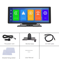 Pantalla Táctil Universal Android Carplay de 10.26 Pulgadas, DVR Inalámbrico Portátil para Auto con MP3, Pantalla para Tablero de Auto