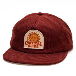 Casquettes Snapback en velours côtelé personnalisées avec logo tissé, boucle arrière en métal, 5 panneaux, non structurées - Product Image 1