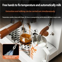 Máquina de Café Espresso Profesional de 15 Bares, Semiautomática, Programable, Multifuncional, de Acero Inoxidable, para Uso Comercial