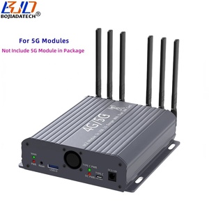 USB 3.0 kết nối NGFF M.2 key B <span class=keywords><strong>Adapter</strong></span> khe cắm thẻ <span class=keywords><strong>Sim</strong></span> Kép + sáu anten nhôm Trường hợp với 2 người hâm mộ cho 5G 4G mô-đun Modem - Product Image 1