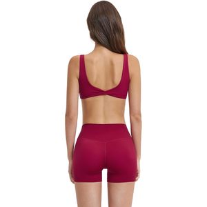 Conjunto Deportivo de Dos Piezas para Mujer, Sujetador Deportivo con Efecto Scrunch Frontal, Pantalones Cortos de Cintura Alta a Juego, Ropa Deportiva para Gimnasio, Yoga y Atletismo - Product Image 3