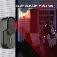 SIXWGH Tuya IP65 étanche sonnette de maison intelligente caméra WiFi surveillance de sécurité sonnette de porte extérieure avec source d'alimentation par batterie