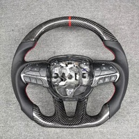 Volant en fibre de carbone forgé à LED pour Dodge Challenger Hellcat Charger SRT 2015-2023 Jeep Grand Cherokee Durango SRT Car