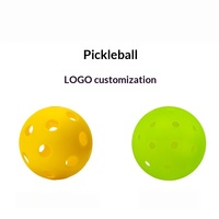 Ball de pickleball creux multicolore 40 ou 26 trous en TPE, haute élasticité, injecté, 2,9 pouces, toutes saisons, imprimé sur mesure, intérieur/extérieur