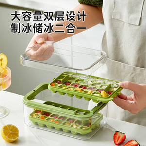 Moule à glaçons carré à pression pour usage domestique avec pelle, facile à démouler, congélation rapide, stockage - Product Image 5