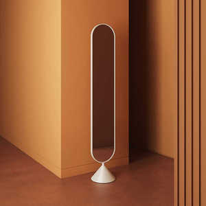 Hiện Đại Xoay Hình Bầu Dục Thuốc Vàng Sắt Kim Loại Đóng Khung Chiều Dài Sàn Đứng Gương Lưu Trữ Kệ Giỏ Phòng Ngủ Mặc Quần Áo - Product Image 5