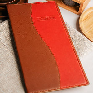 Couverture de menu en cuir personnalisée de haute qualité avec bande élastique, taille personnalisée, porte-menu de restaurant - Product Image 5