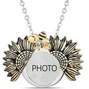 Collar con Urna para Cenizas, Mi Corazón Vive en el Cielo, Colgante Conmemorativo con Girasoles, Joyería de Acero Inoxidable para Guardar Recuerdos - Product Image 2