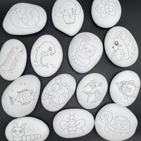 Populaire River Rock Stone Diy Peinture Arts et Artisanat Cailloux Plats Blanc 5 - 8 Cm Enfants Pebble Art